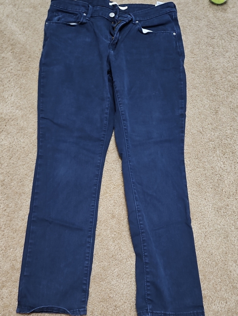 Levi's Mid Rise Skinny Women’s Slim Straight Jeans in Navy 32 Women's 12